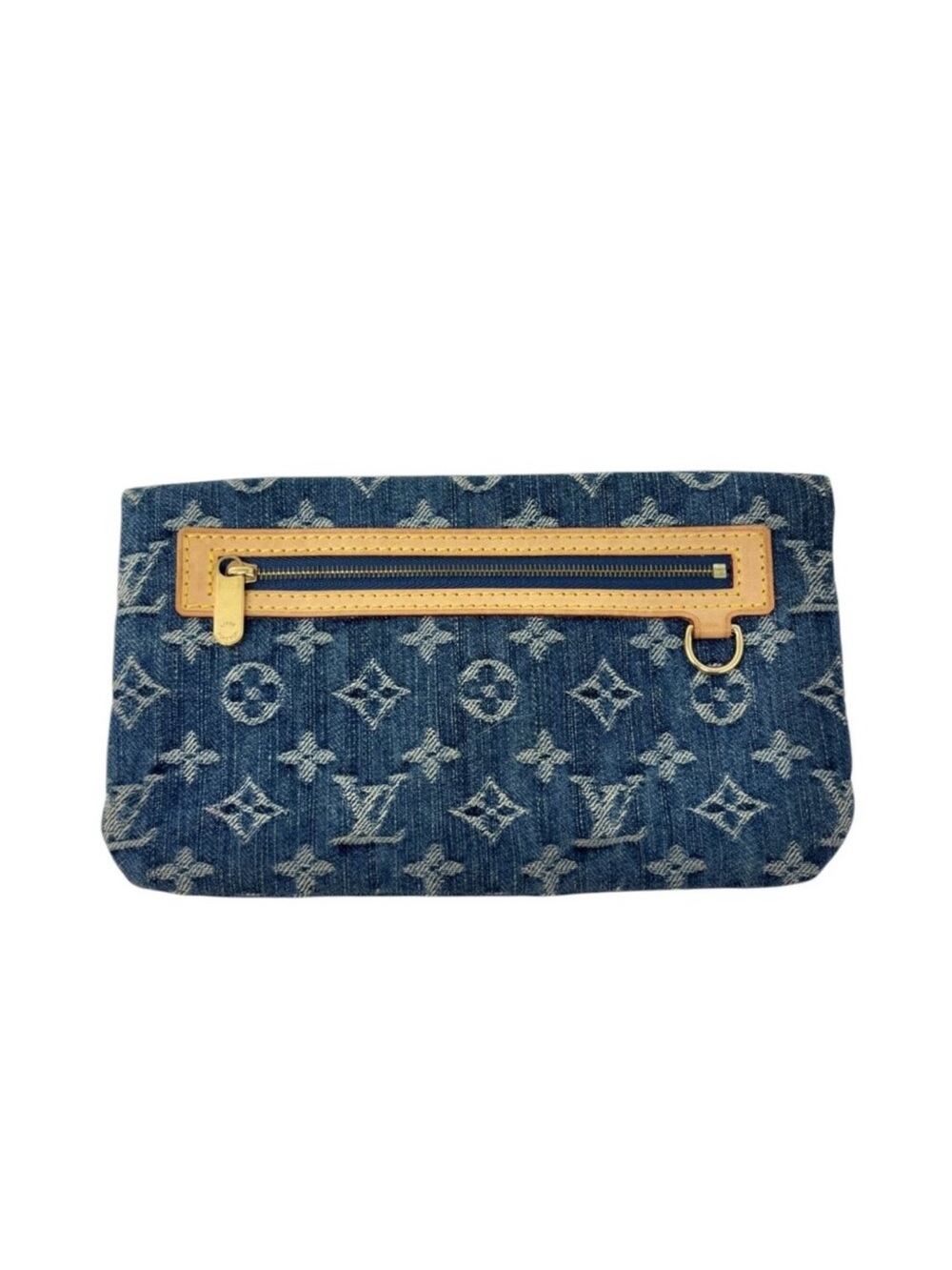 LOUIS VUITTON Vintage
Monogram Denim Pochette Plat
Clutch Bag Blue Gold [105529] - Picture 8 of 9